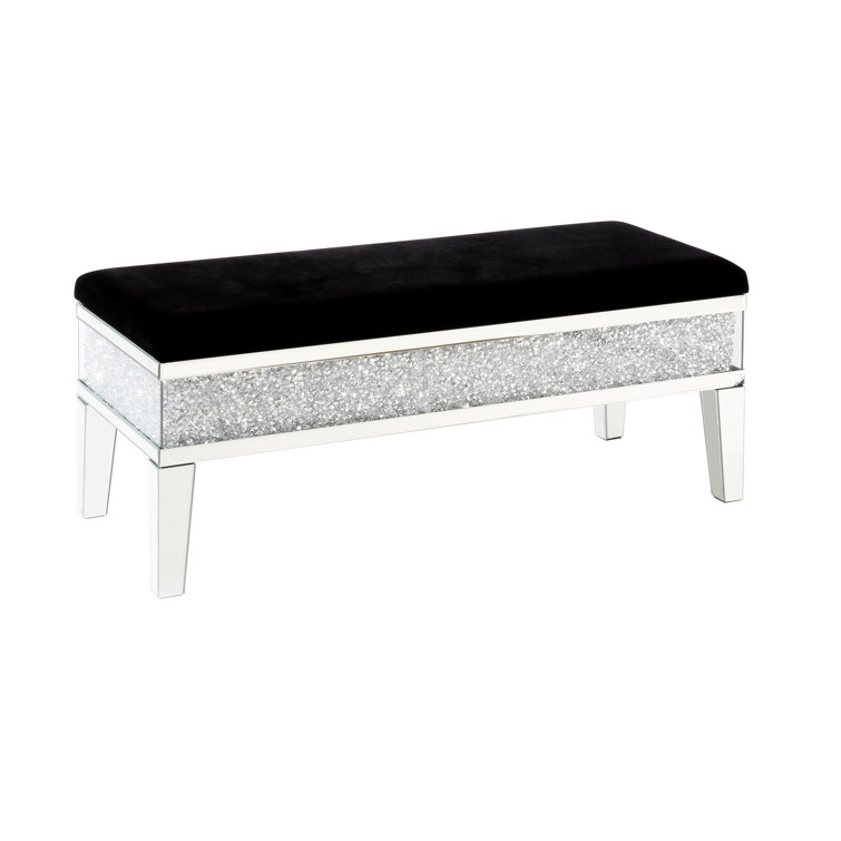 Mirrored bench for bedroom sales